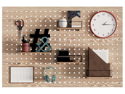 现代洞洞眼墙饰 收纳架