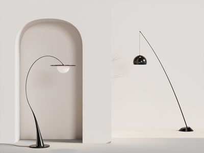 现代金属落地灯