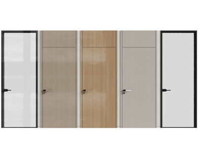 现代木门 平开门 玻璃门