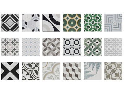 现代地面拼花 花砖 瓷砖