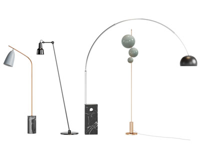 现代金属落地灯