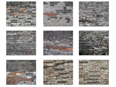 现代文化石背景墙3d模型 现代文化石背景墙