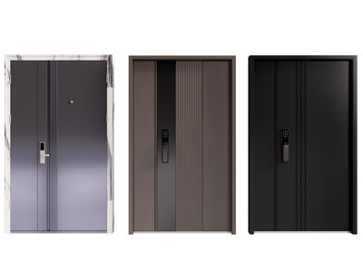 现代入户门 防盗门 子母平开门