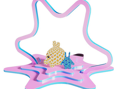 现代卡通美陈 演绎舞台