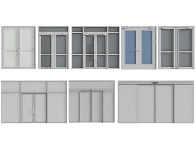 现代办公双开门 大门