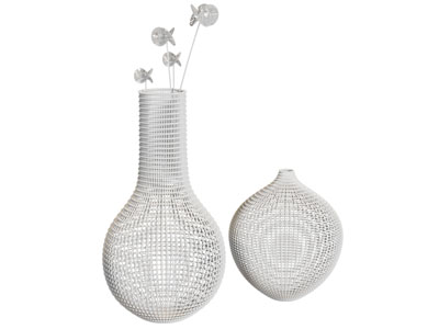 现代网状镂空花瓶摆件组合