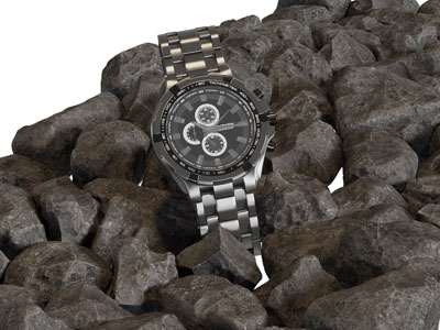 现代石英机械表 手表3d模型 现代石英机械表 手表