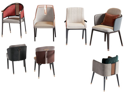 新中式休闲椅子 餐椅