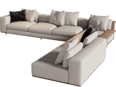 现代转角多人沙发