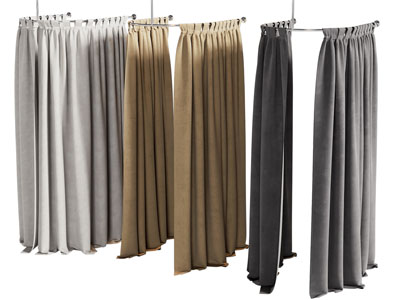 现代挂帘更衣室 换衣间 试衣间窗帘3d模型 现代挂帘更衣室 换衣间 试衣间窗帘