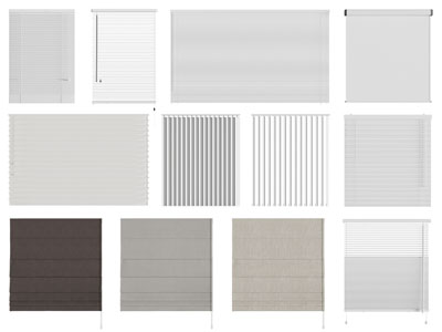 现代百叶窗帘 拉帘 卷帘3d模型 现代百叶窗帘 拉帘 卷帘