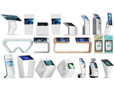 现代智能触屏查询一体机3d模型 现代智能触屏查询一体机