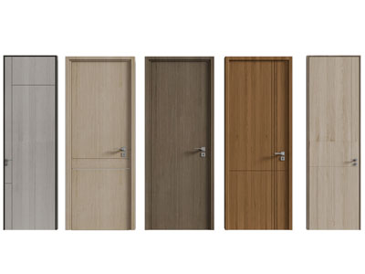 现代单扇木门 平开门