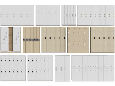 现代更衣柜 存储柜3d模型 现代更衣柜 存储柜