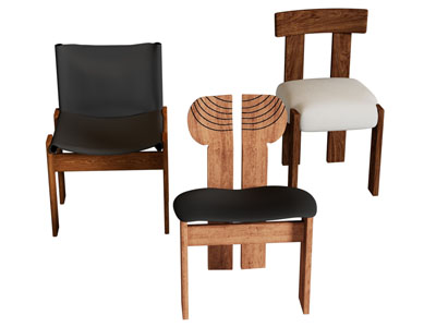 现代中古风休闲椅子 餐椅