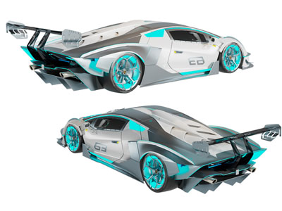 现代概念跑车 汽车 轿车 赛车