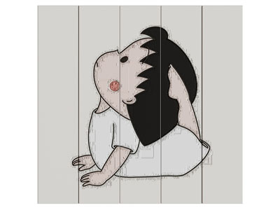 现代装饰娃娃图案的衣柜3d模型 现代装饰娃娃图案的衣柜