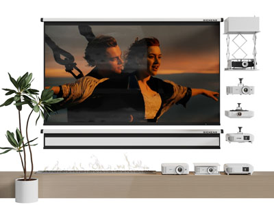 现代投影仪 投影幕布