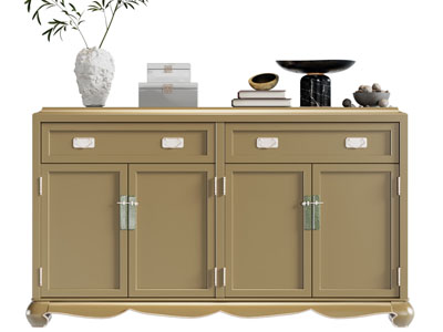 新中式玄关柜 边柜3d模型 新中式玄关柜 边柜