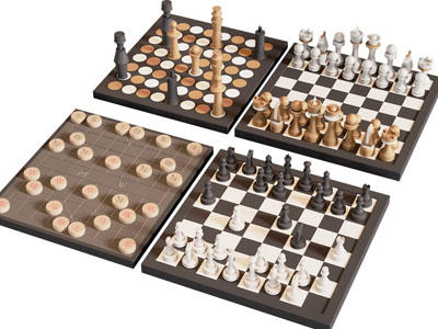 现代国际象棋 中国象棋 娱乐设备3d模型 现代国际象棋 中国象棋 娱乐设备