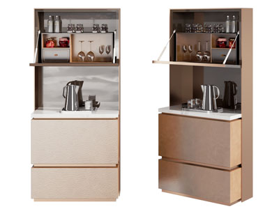 现代中古风餐边柜3d模型 现代中古风餐边柜