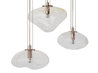 现代不规则圆形水晶吊灯