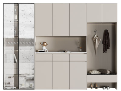 现代玄关装饰鞋柜3d模型 现代玄关装饰鞋柜