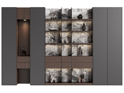 现代装饰柜3d模型 现代装饰柜