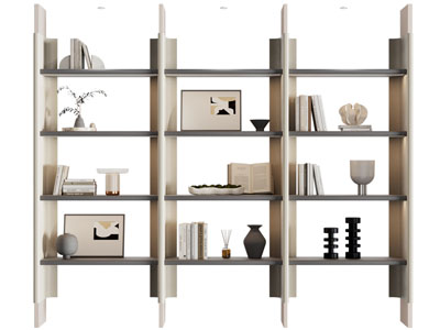 现代顶天立地开放式装饰柜3d模型 现代顶天立地开放式装饰柜