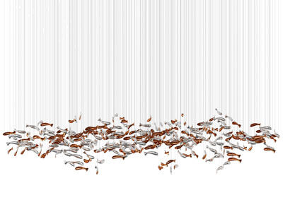 现代大型鱼群垂线吊灯