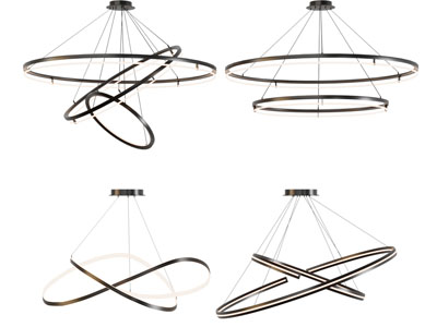 现代金属线圈吊灯