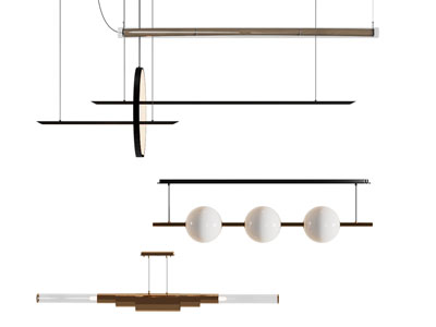 现代几十年胡线条吊灯