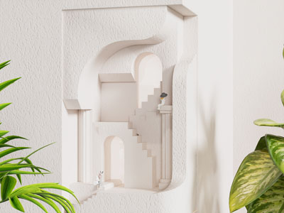 侘寂风石膏壁灯