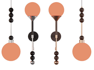 现代球型灯罩壁灯