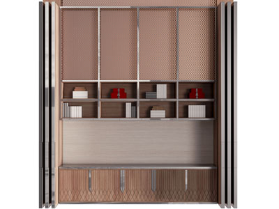 新中式收纳装饰柜3d模型 新中式收纳装饰柜