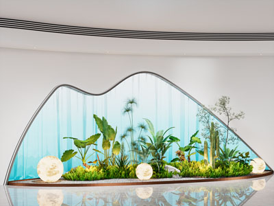 现代室内花草景观园艺小品