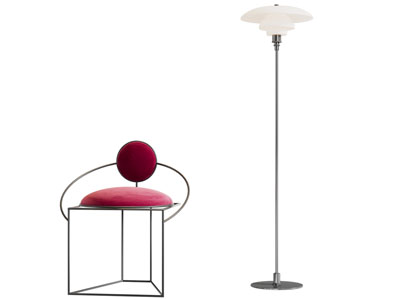 现代休闲椅子 落地灯