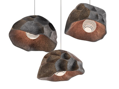 现代创意石头质感的吊灯