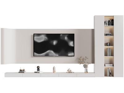 现代电视背景墙3d模型 现代电视背景墙