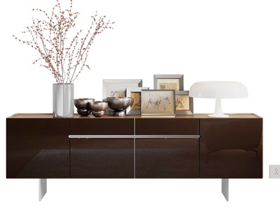 新中式电视柜 摆件组合3d模型 新中式电视柜 摆件组合