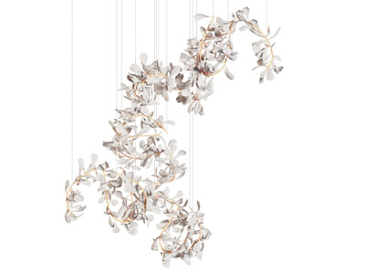 现代轻奢花朵造型的吊灯