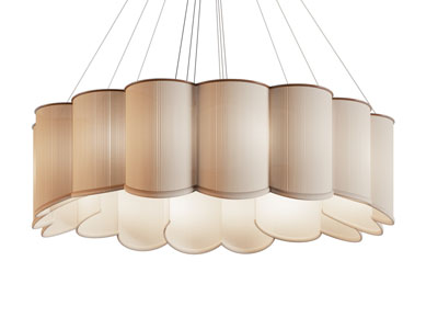 现代圆形花朵造型的吊灯