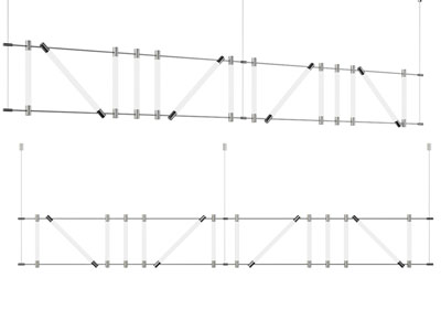 现代金属条 棒状灯管吊灯