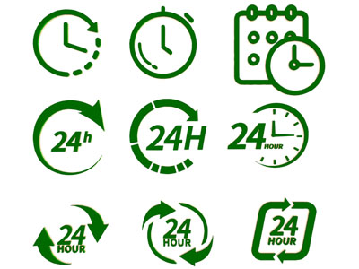 现代钟表LOGO 标识 墙饰