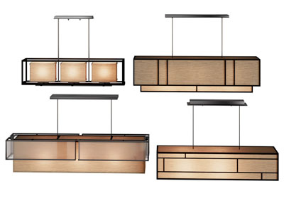 新中式长方形吊灯