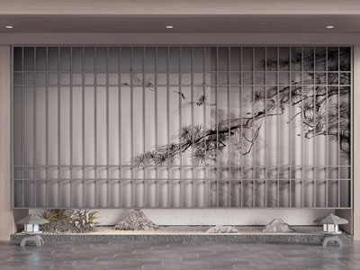 新中式室内假山 石子景观园艺小品