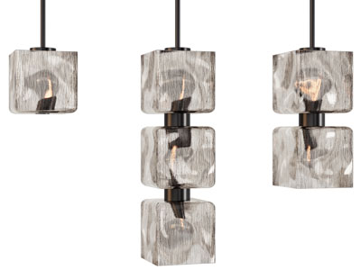 现代方形水晶灯罩吊灯