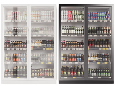 现代玻璃柜门的冷饮柜 冰箱 展柜