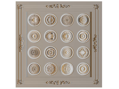 欧式雕花圆形灯盘