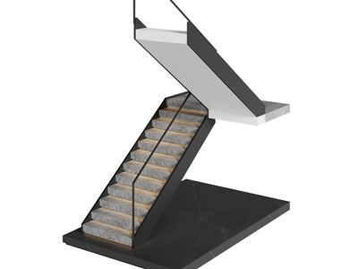 现代旋转楼梯3d模型 现代旋转楼梯